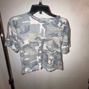 Camo print crop top